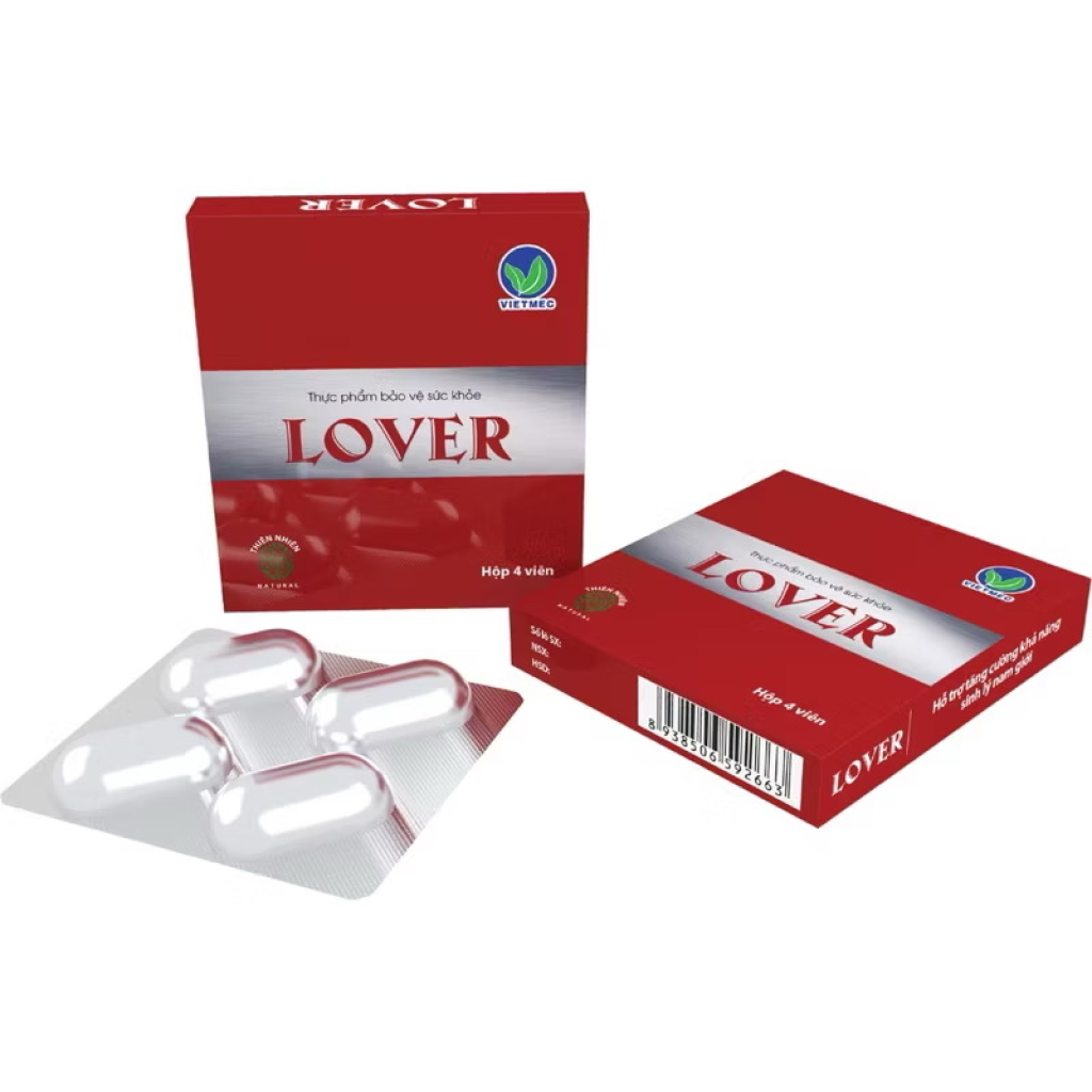 Viên Uống Tăng Cường Sinh Lý Nam Giới LOVER (Hộp 4 viên)