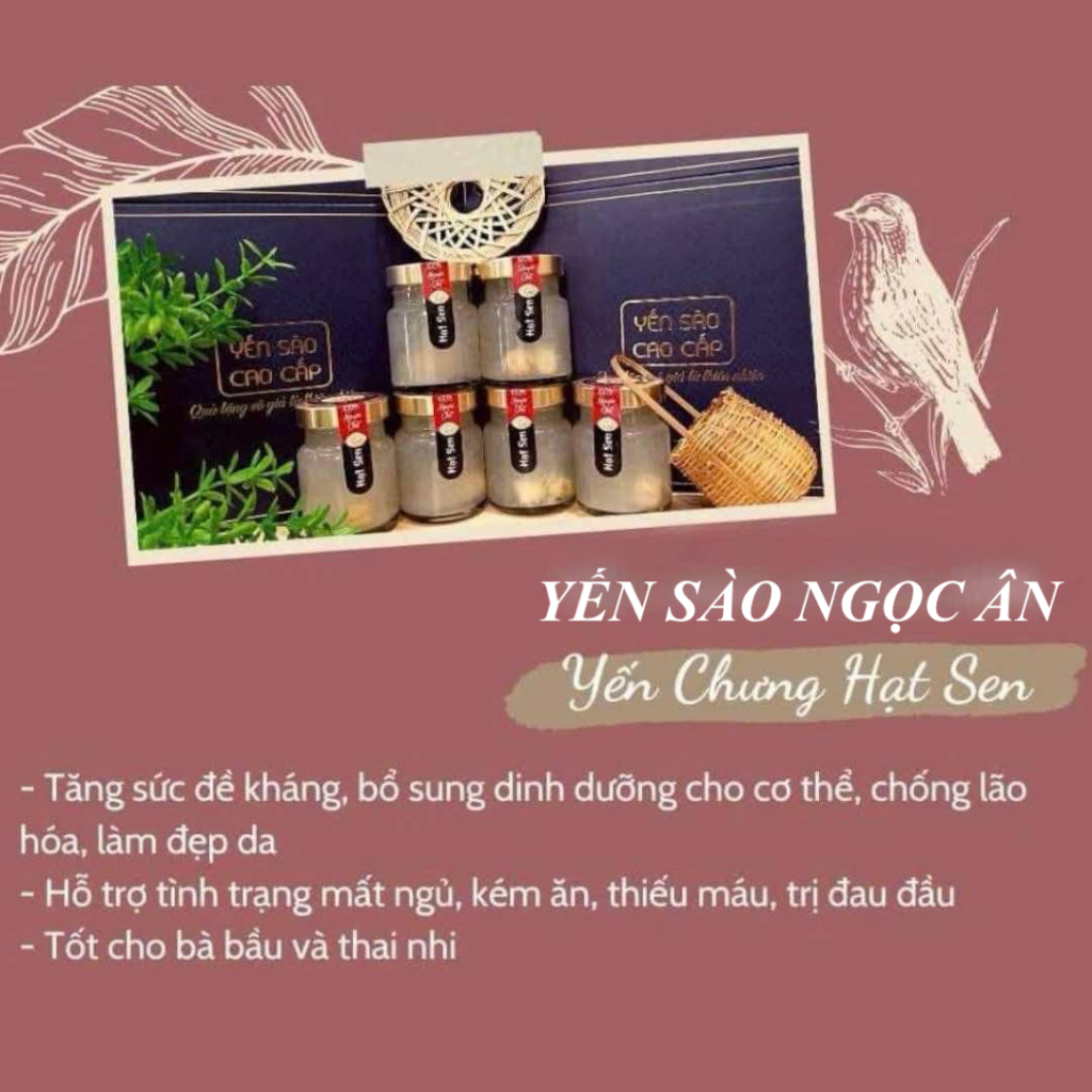 TỔ YẾN CHƯNG HẠT SEN (Chai 70ml)