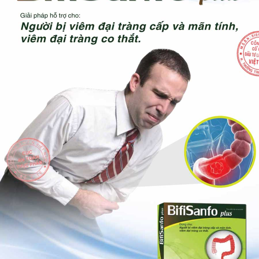 Bifisanfo Plus, Hỗ Trợ Giảm Triệu Chứng Do Rối Loạn Tiêu Hóa, Viêm Đại Tràng