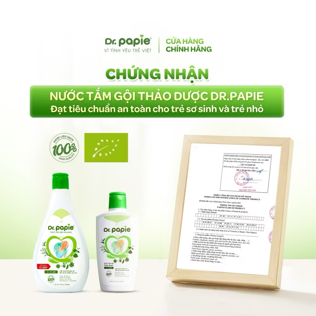 Combo 2 Nước Tắm Thảo Dược Dr Papie (Chai 500ml)