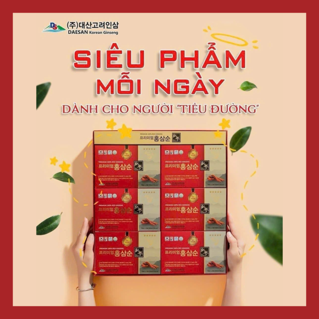 Nước Hồng Sâm Không Đường Daesan 70ml x 30 Gói