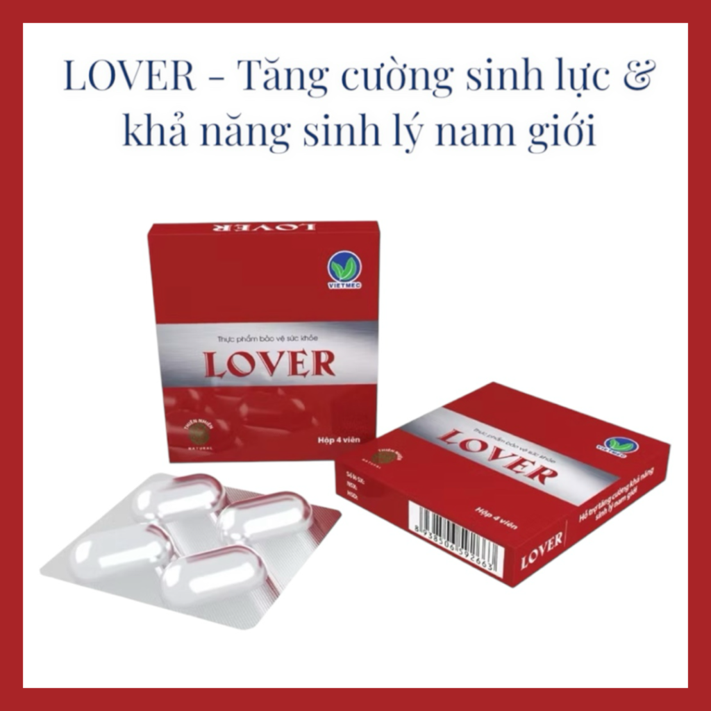 Viên Uống Tăng Cường Sinh Lý Nam Giới LOVER (Hộp 4 viên)