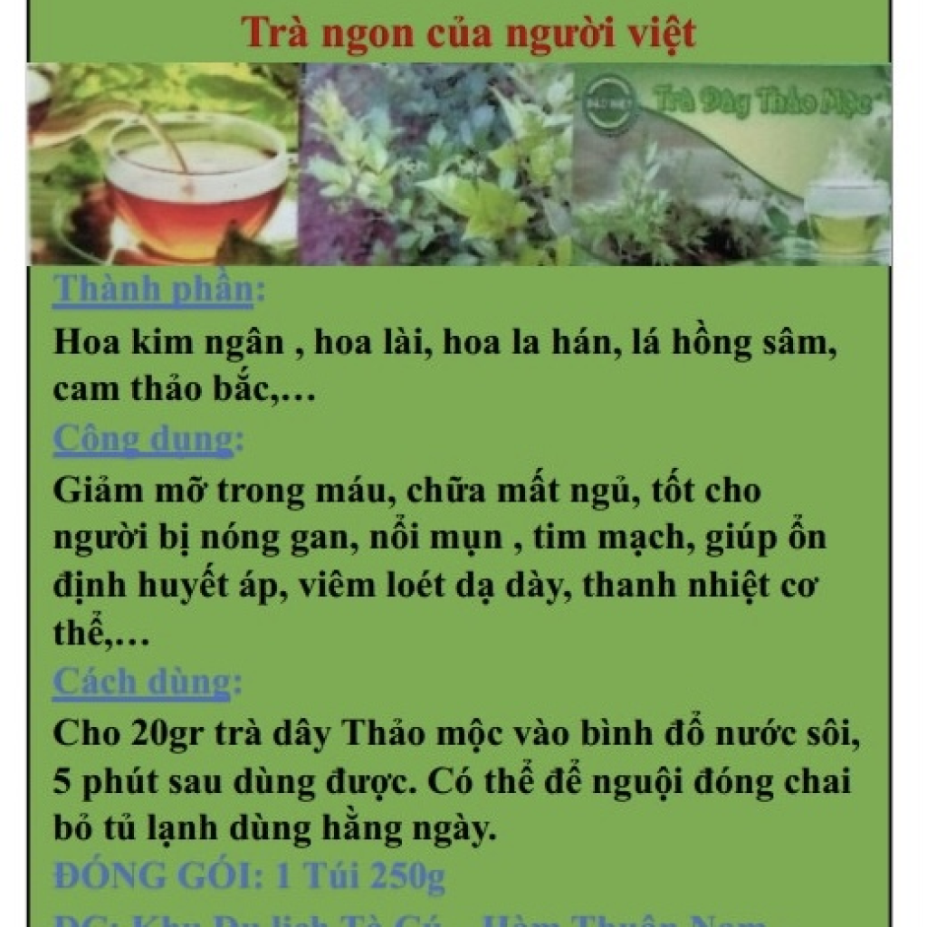 Trà Dây Thảo Mộc Hồng Sâm(250g)