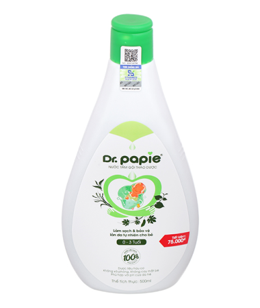 Nước tắm gội thảo dược Dr.Papie