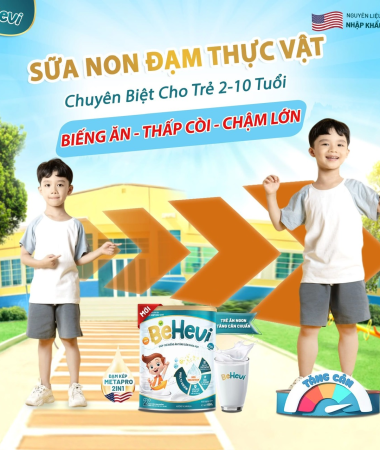SỮA TĂNG CÂN CHO BÉ TỪ 2 ĐẾN 10 TUỔI