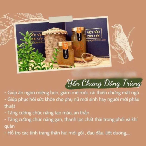 TỔ YẾN CHƯNG ĐÔNG TRÙNG (Chai 70ml)