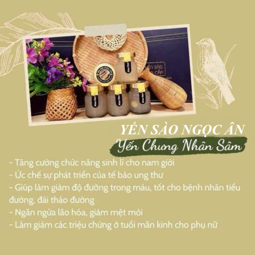 TỔ YẾN CHƯNG NHÂN SÂM (Chai 70ml)