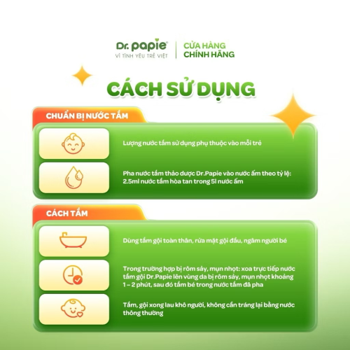 Combo 2 Nước Tắm Thảo Dược Dr Papie (Chai 500ml)