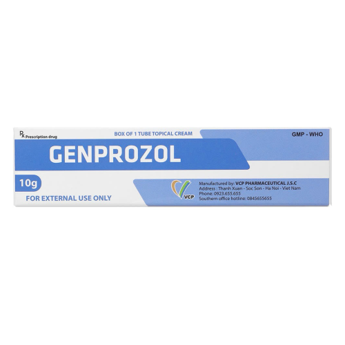 Kem bôi da Genprozol trị viêm da, nấm da (Tuýp 10g)
