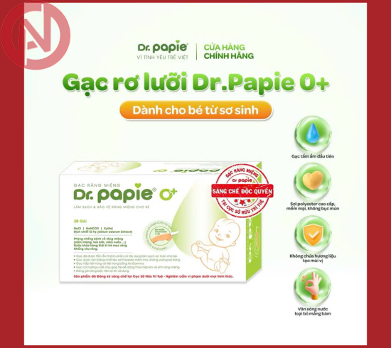 Gạc răng miệng Dr.Papie 0+ (30 gói)