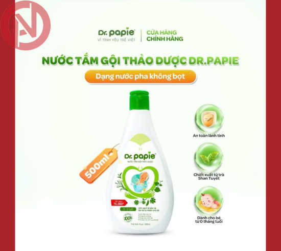Nước tắm gội thảo dược Dr.Papie (500ml)