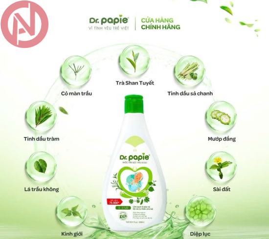 Nước tắm gội thảo dược Dr.Papie (500ml)
