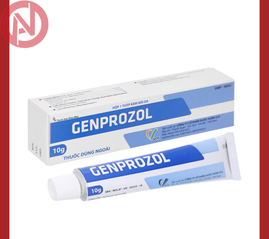Kem bôi da Genprozol trị viêm da, nấm da (Tuýp 10g)