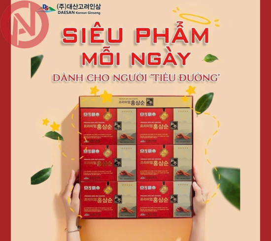 Nước Hồng Sâm Không Đường Daesan 70ml x 30 Gói
