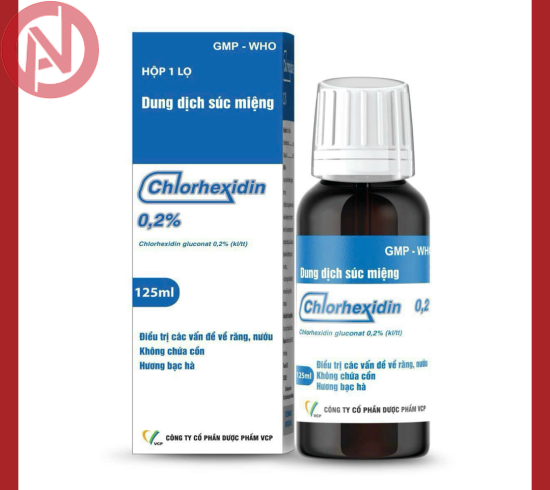 Nước Súc Miệng Chlorhexidin 0.2% VCP (Chai 125ml)
