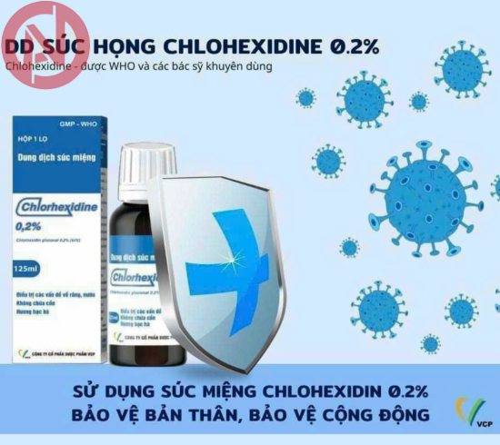 Nước Súc Miệng Chlorhexidin 0.2% VCP (Chai 125ml)