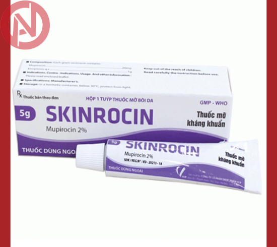 Thuốc Skinrocin VCP điều trị nhiễm khuẩn ngoài da (Tuýp 5g)