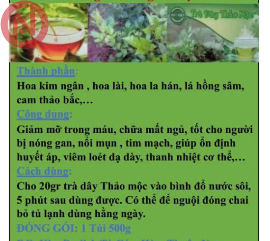 Trà Dây Thảo Mộc Hồng Sâm(500g)