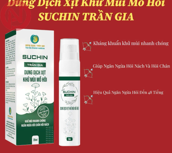 Dung dịch xịt khử mùi mồ hôi SUCHIN TRẦN GIA