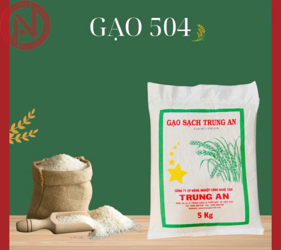 Gạo 504 Khô, Nở Xốp-Gạo Sạch TRUNG AN - Túi 5kg