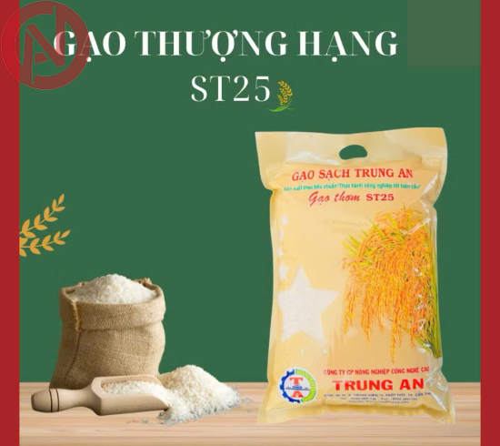 Gạo ST25 Thượng Hạng-Gạo Sạch TRUNG AN - Túi 5kg
