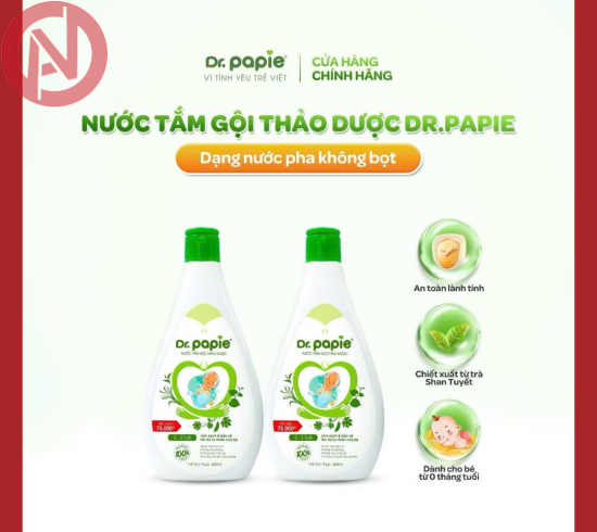 Combo 2 Nước Tắm Thảo Dược Dr Papie (Chai 500ml)